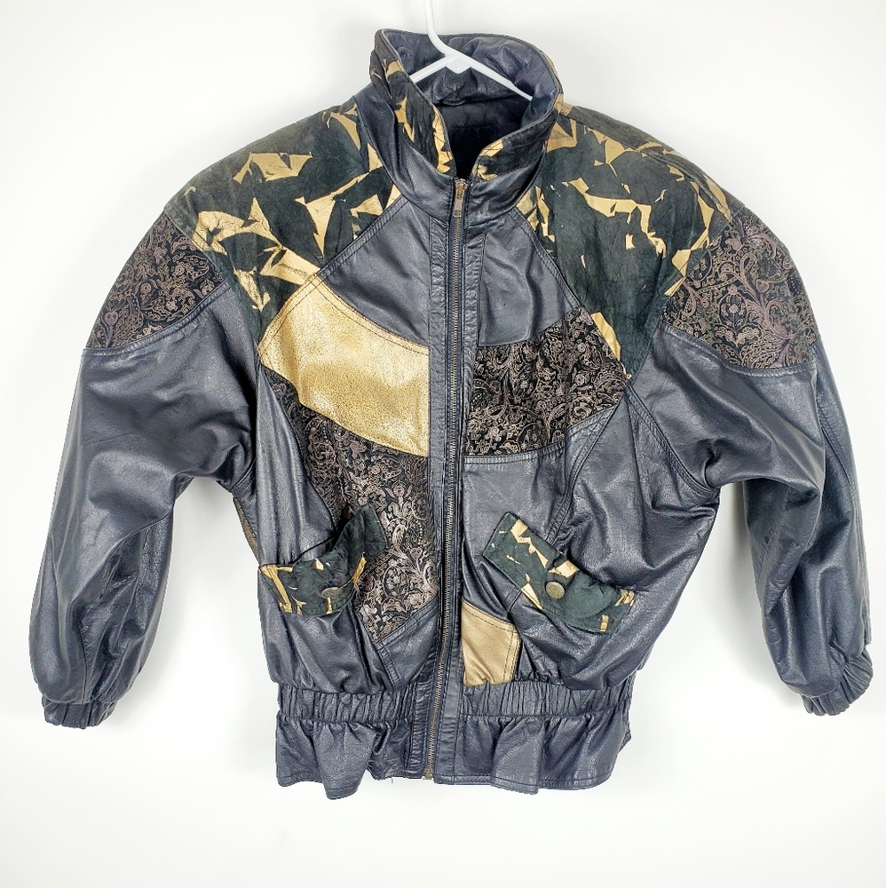 John Weitz GENUINE LEATHER JACKET Womens medium Li